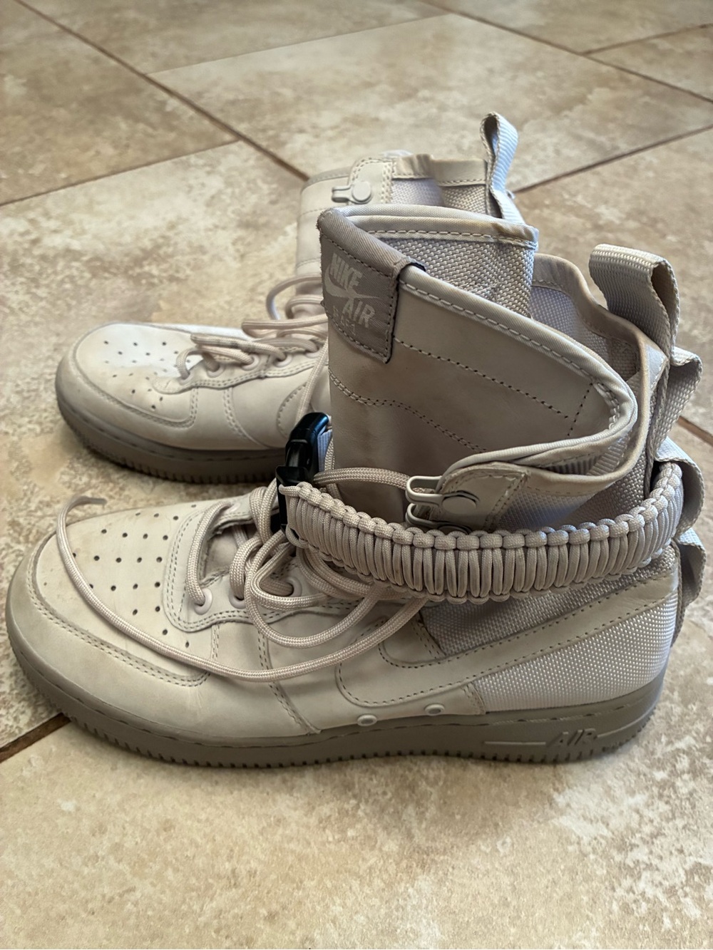Nike Women's High-Top Sneakers in Light Taupe